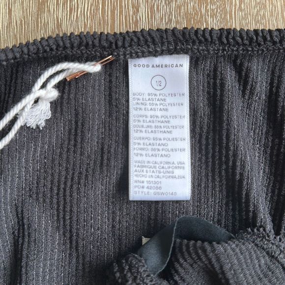 Good American Always Fits Better Cheeky Bikini Bottom in Summer Black Size 1-2 - Picture 3 of 7